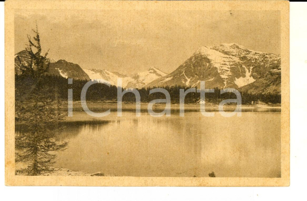 Cartolina originale da collezione 1930 ca VALMALENCO SO Veduta del LAGO PALU  Cartolina FP NV timbro rifugio 1