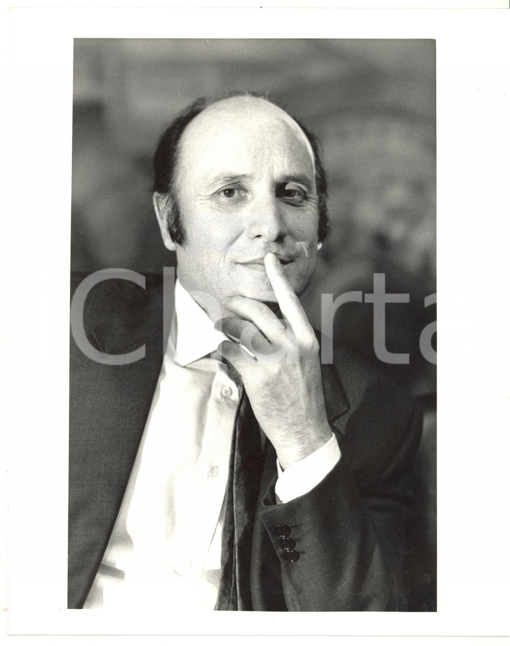 1990 ca MILANO Ritratto del giornalista Francesco ALBERONI *Foto 20x25 cm