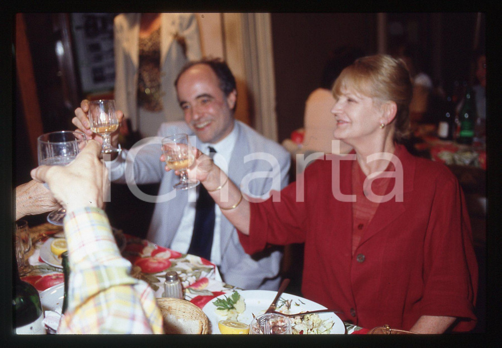 35mm vintage slide* 1995ca ROMA Manuel DE SICA al ristorante Il Melarancio (8)