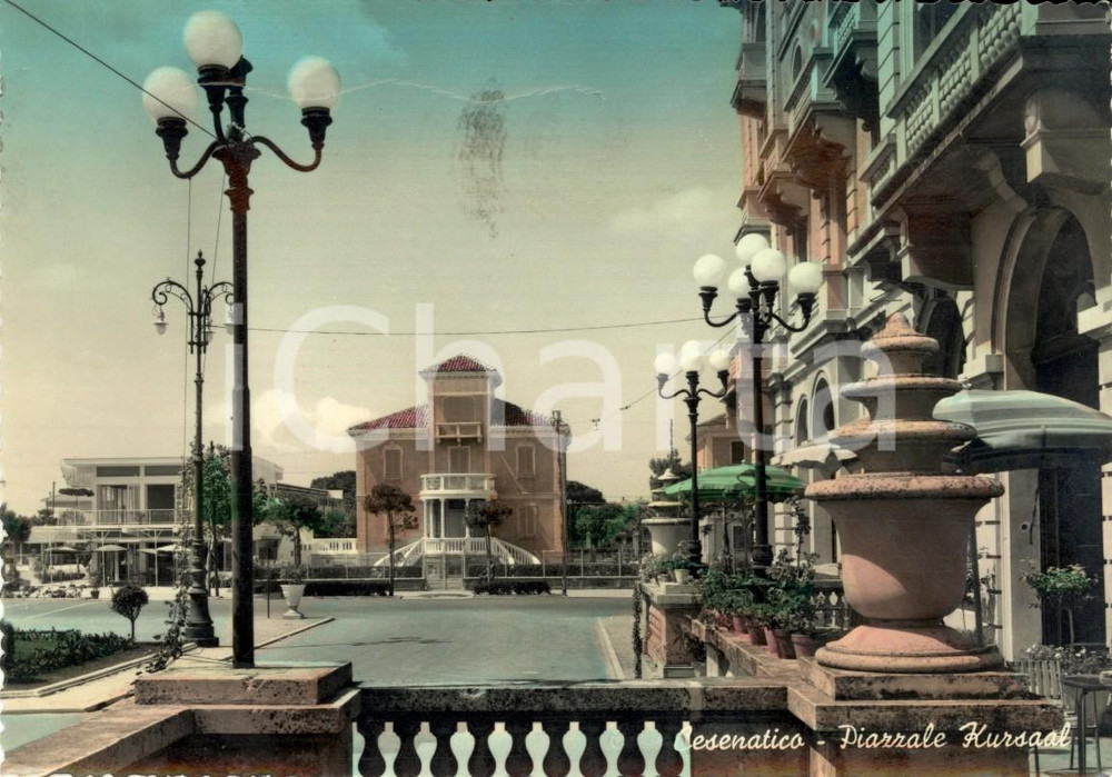 Cartolina originale da collezione 1956 CESENATICO FC Veduta di Piazzale KURSAAL Cartolina postale FG VG 1