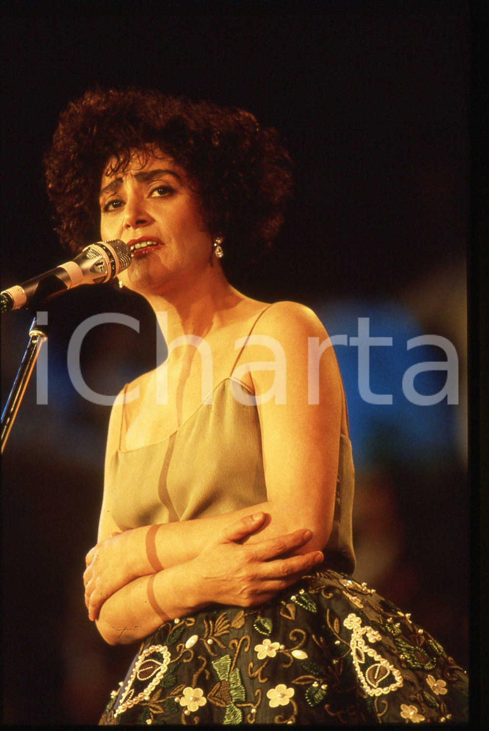 35mm vintage slide* 1990 FESTIVAL SANREMO Mia MARTINI - LA NEVICATA DEL '56 (26)