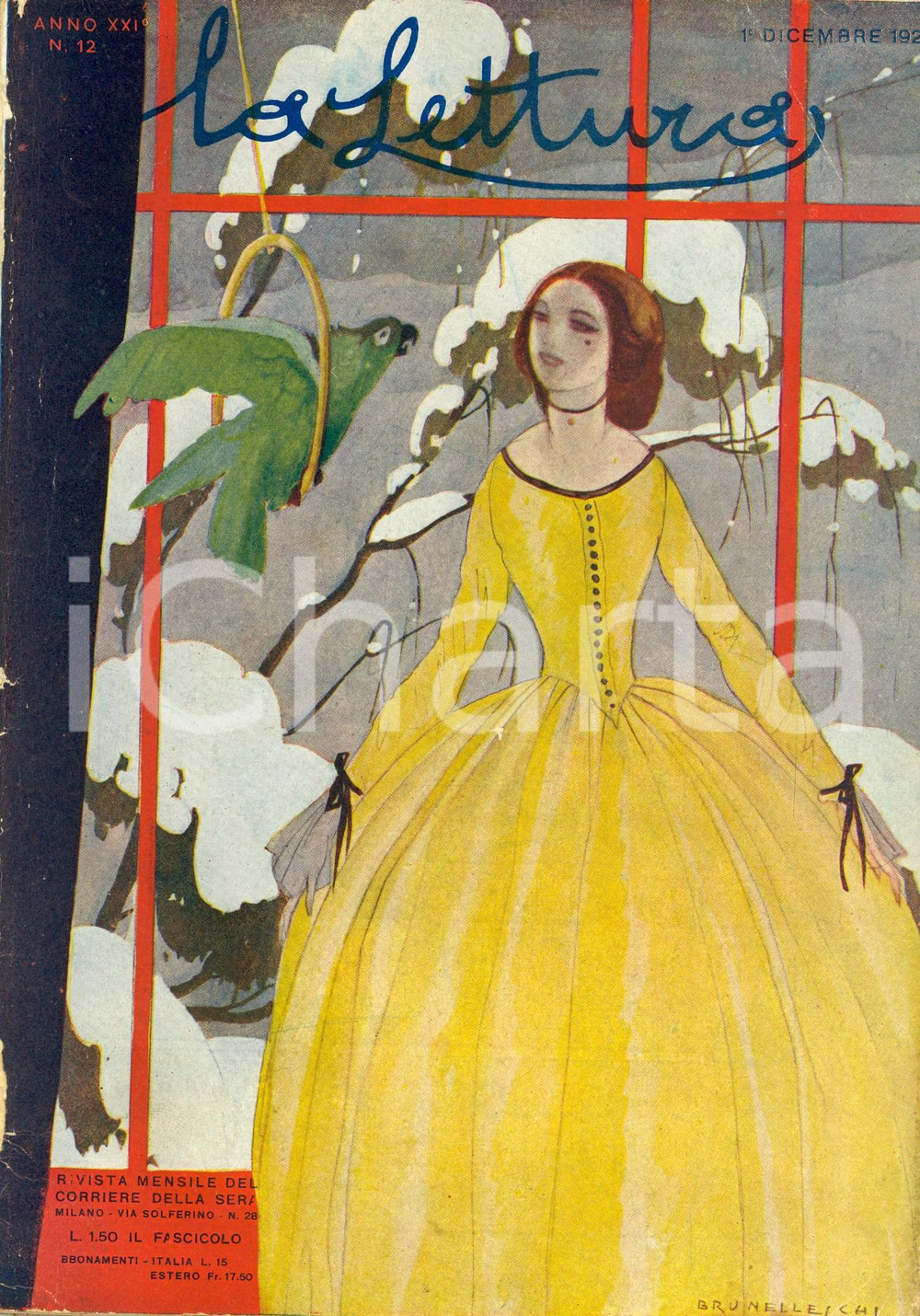 Giornale, rivista storica 1921 LA LETTURA Sono tornati gli ambasciatori *Ill. BRUNELLESCHI Anno XXI n°12 1