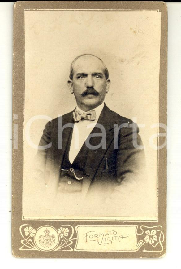 Fotografia d'epoca originale 1890 ca MILANO (?) Ritratto di Antonio COLOMBI *Fotografia 6 x 10 cm 1