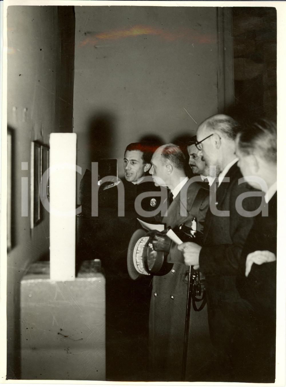 Fotografia d epoca originale 1934 MILANO Il duca di BERGAMO inaugura PRELITTORIALI dell ARTE Fotografia 1