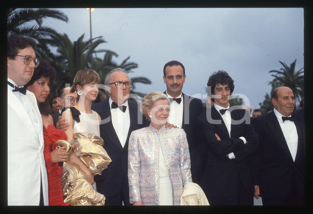 35mm vintage slide* 1987 CANNES Federico FELLINI Sergio RUBINI Ibrahim MOUSSA *1