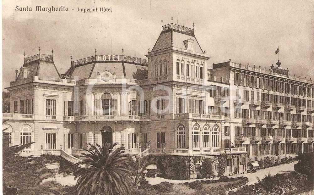 Cartolina originale da collezione 1927 SANTA MARGHERITA LIGURE GE L Imperial Hotel  La facciata Cartolina FP VG 1