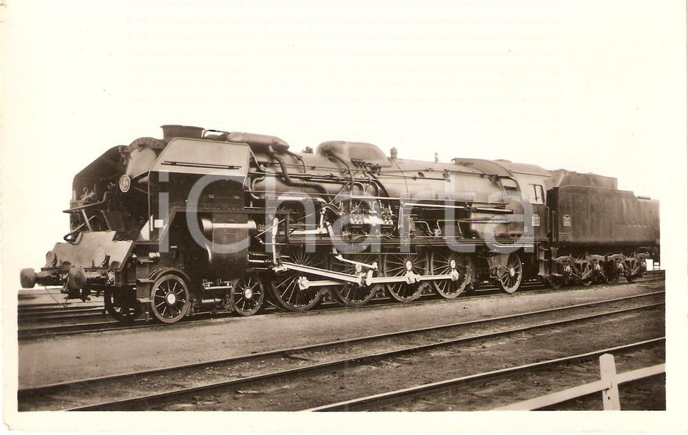Cartolina originale da collezione 1950 FRANCE SociÃ©tÃ© chemins de fer franÃ§ais SNCF Tender 34 P *Scheda tecnica 1