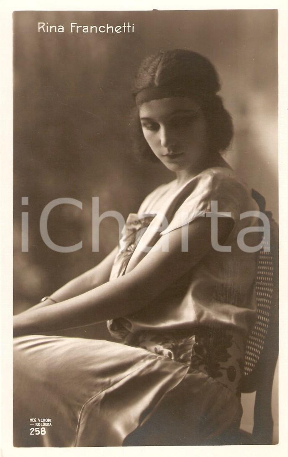Cartolina originale da collezione 1930 ca CINEMA Attrice Rina FRANCHETTI Ritratto Cartolina FP NV 1