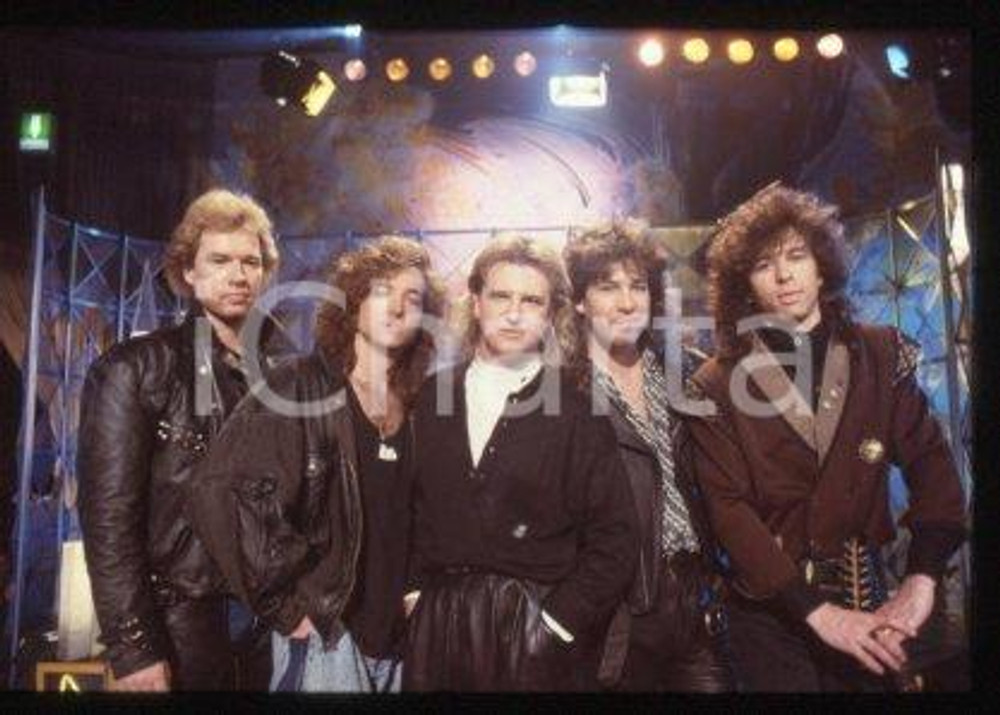 35mm vintage slide* 1987 ca ITALY Canadian rock band GLASS TIGER (5)