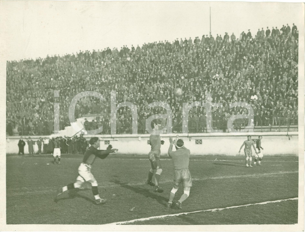 Fotografia d epoca originale 1929 ROMA Prima partita di VOLATA allo STADIO PNF con Augusto TURATI Fotografia 1