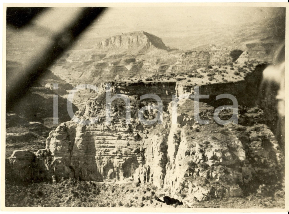 Fotografia d epoca originale 1936 ETIOPIA A.O.I. Veduta aerea montagne del TEMBIEN Vera fotografia 1
