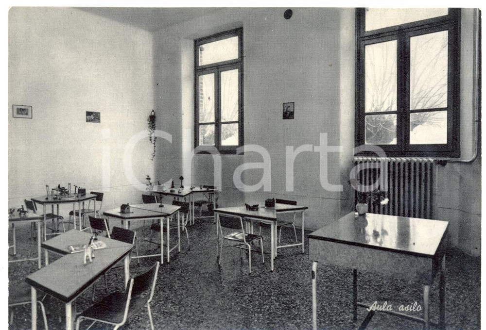 Cartolina originale da collezione 1950 ca BOSCOMARENGO AL Aula asilo Villaggio dei Fanciulli REGINA PACIS FG NV 1