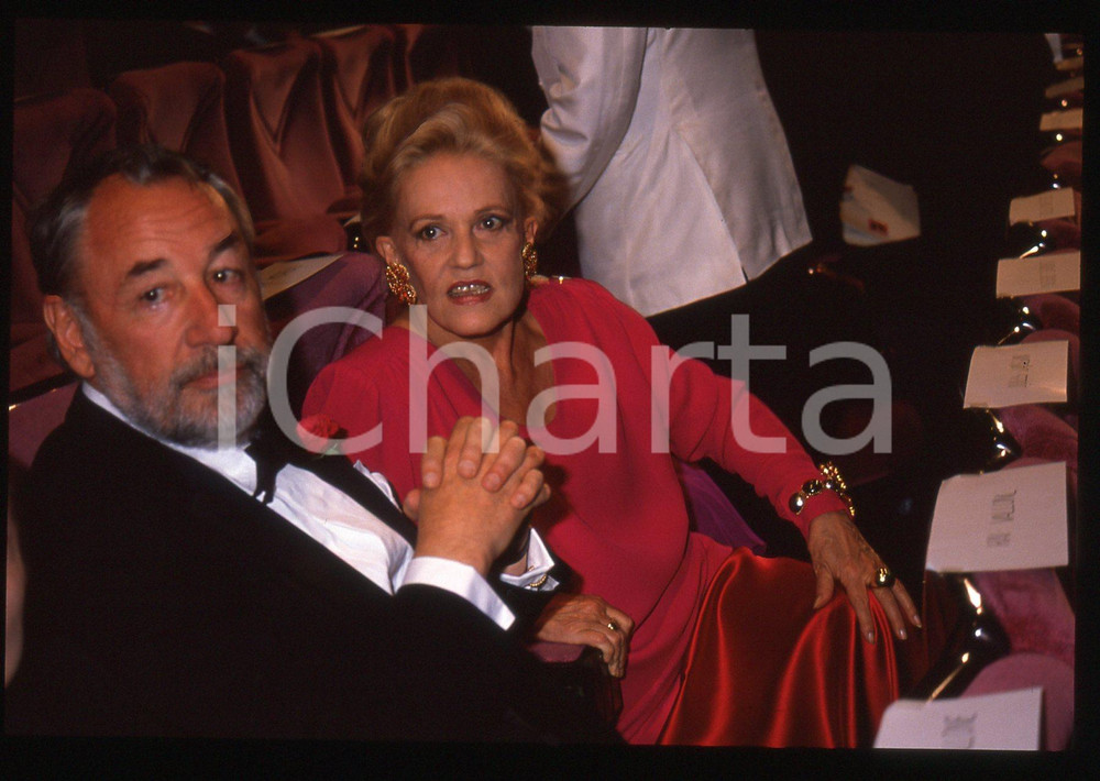 35mm vintage slide* 1989 CANNES Philippe NOIRET Jeanne MOREAU al Festival (5)