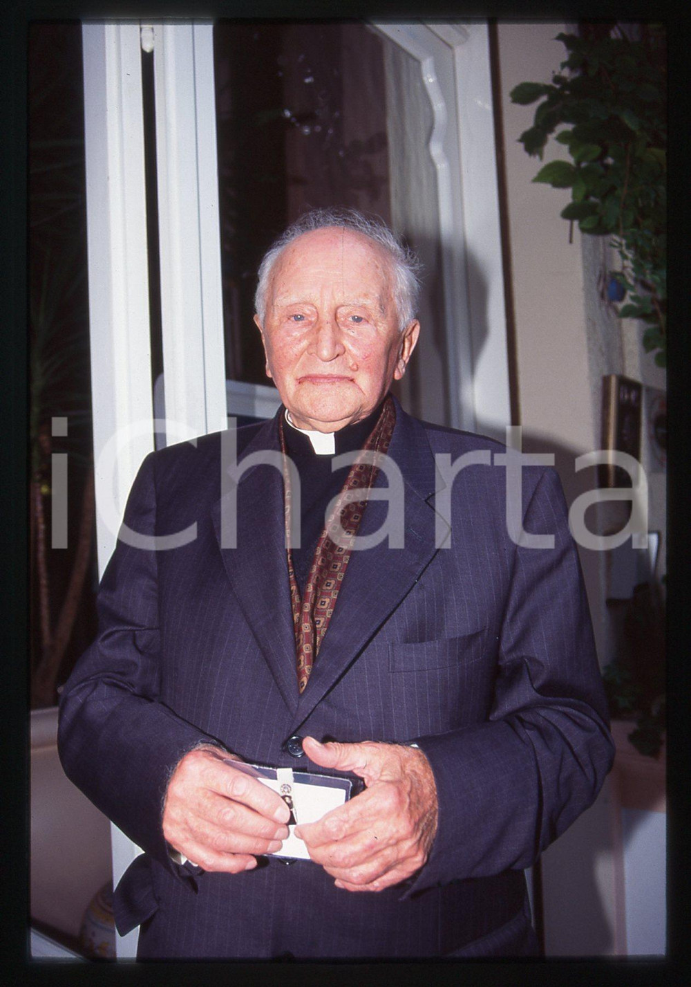 35mm vintage slide* 1995 RIMINI Monsignore Andrea SPADA a un convegno (4)