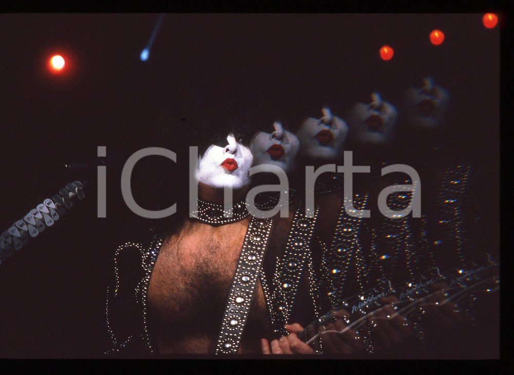 35mm vintage slide* 1999 FORUM ASSAGO Paul STANLEY dei KISS in concerto (3)