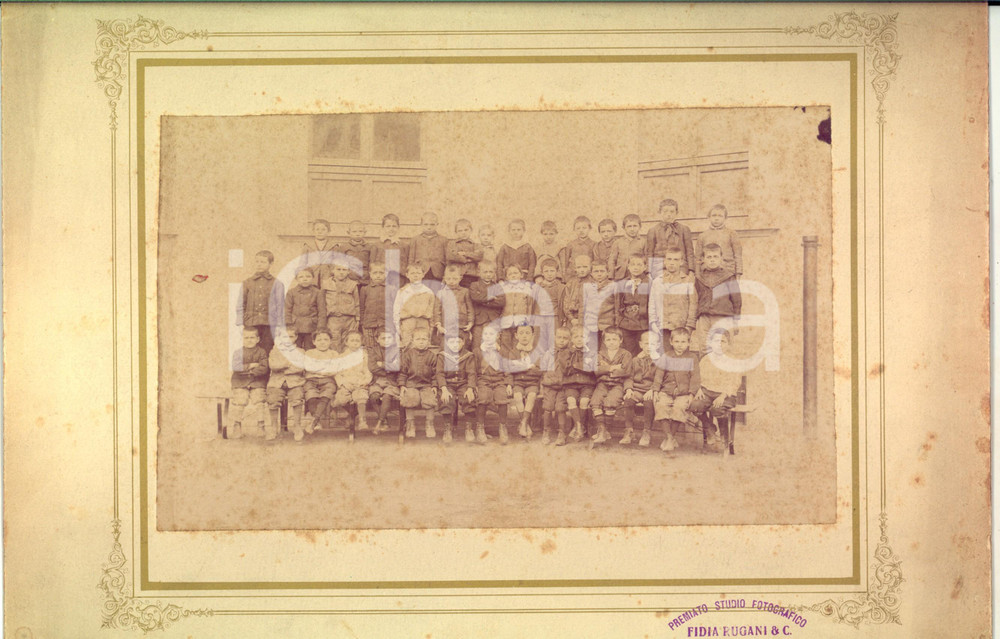 1925 ca MILANO Ritratto di una classe elementare maschile - Foto Fidia RUGANI 
