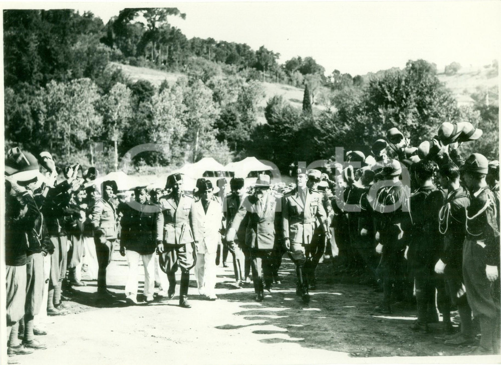 Fotografia d epoca originale 1932 ROMA Francesco ERCOLE Renato RICCI al Campeggio Centuria Avanguardisti Foto 1
