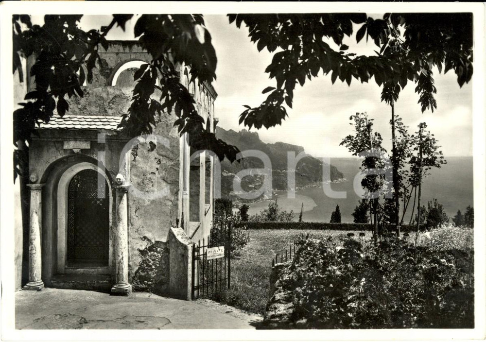 Cartolina originale da collezione 1958 RAVELLO SA Villa CIMBRONE  Terrazzo delle SIRENE Cartolina FP VG 1
