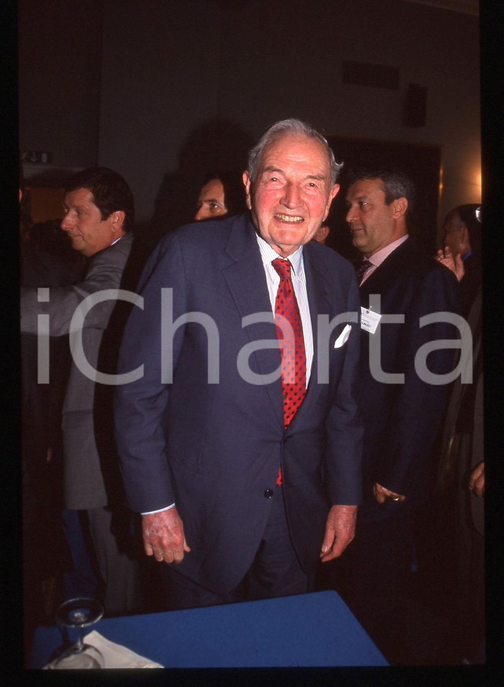 35mm vintage slide* 2000 CERNOBBIO David ROCKEFELLER a VILLA D'ESTE - Ritratto 9