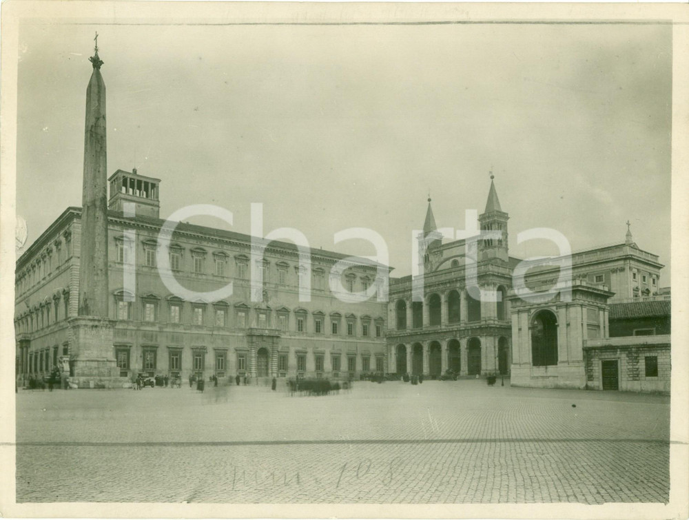 Fotografia d epoca originale 1935 ca ROMA Palazzo del LATERANO e Basilica Vera fotografia 1