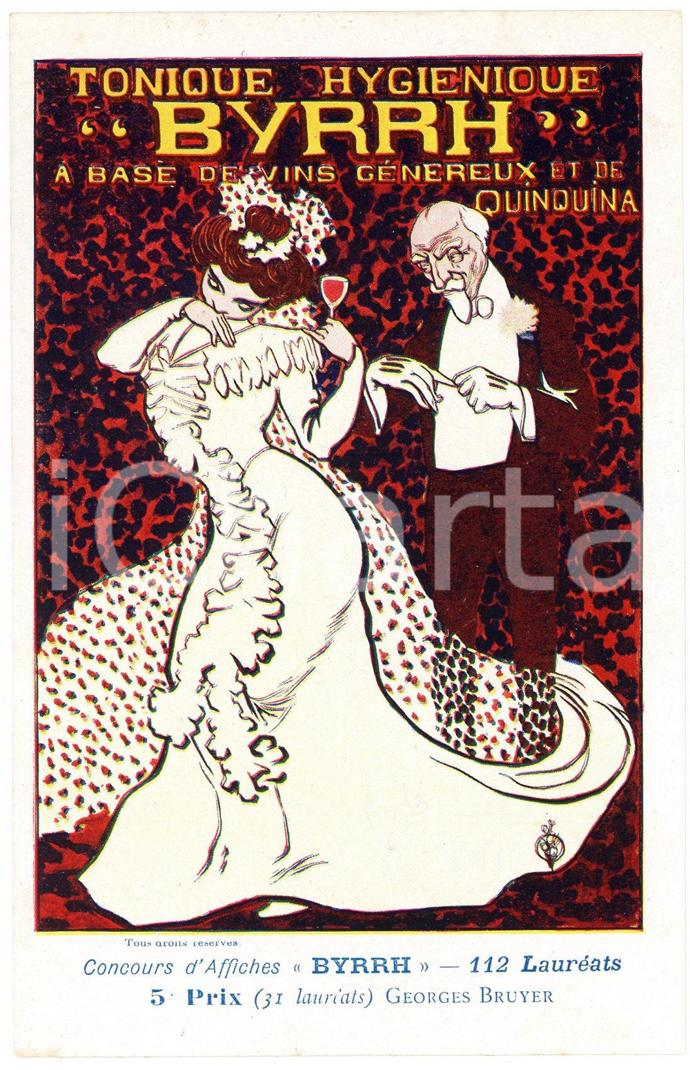 1910 ca BYRRH Tonique hygienique - Artist Georges BRUYER ^Carte Postale  Cartolina postale d'epoca, non viaggiata.CONDIZIONI: GFORMATO: FP    originale e autentica 1