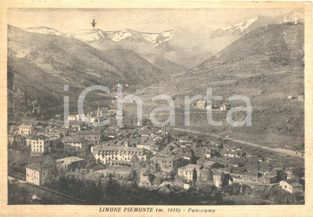 Cartolina originale da collezione 1948 LIMONE PIEMONTE (CN) Panorama generale *Cartolina postale FG VG 1