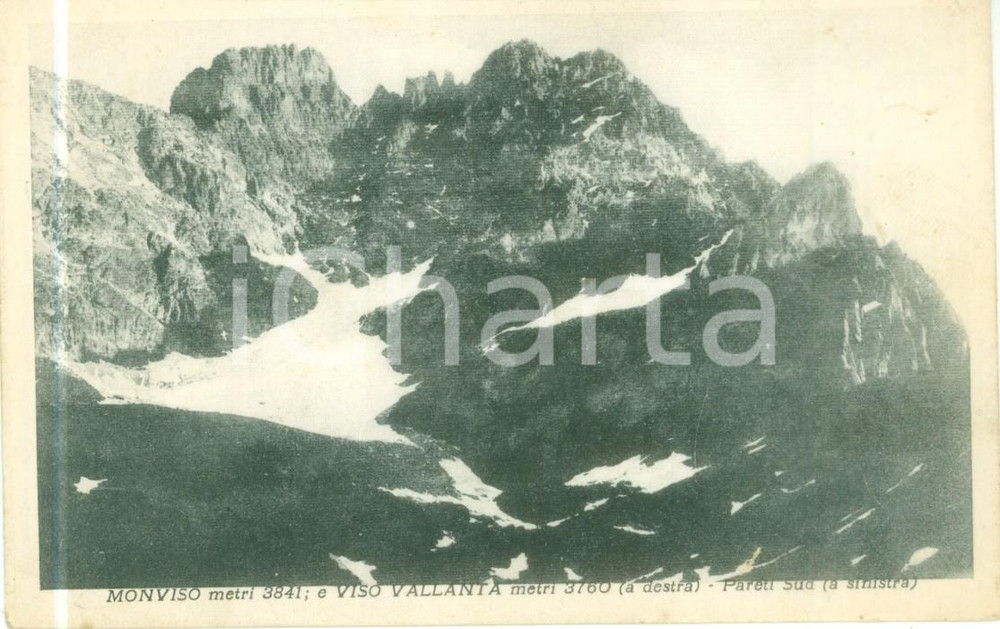 Cartolina originale da collezione 1935 ca MONVISO CN Veduta del Viso di VALLANTA Cartolina FP NV 1
