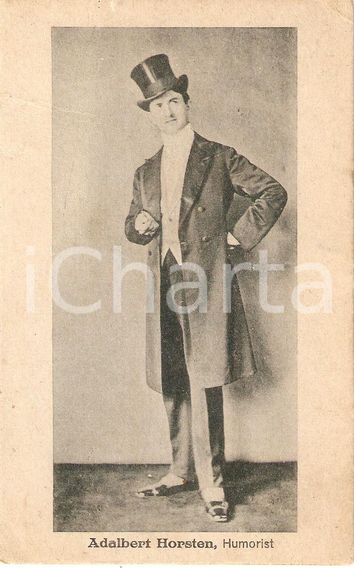 Cartolina originale da collezione 1910 ca TEATRO  Humorist Adalbert HORSTEN Portrait Cartolina FP NV 1