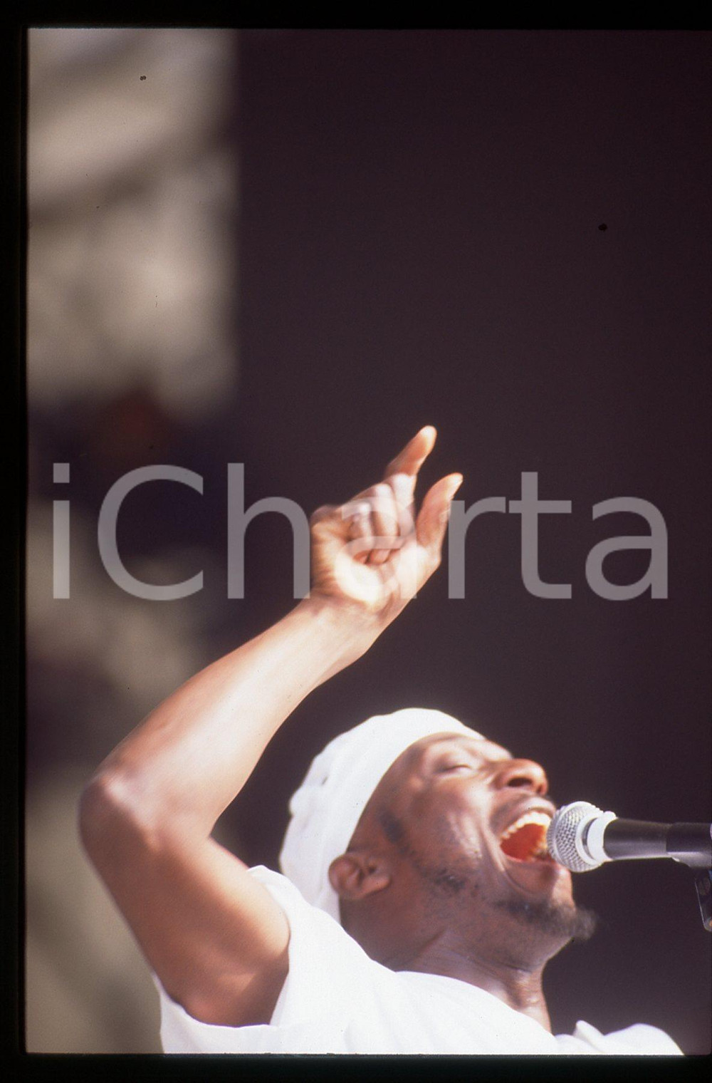 35mm vintage slide* 1990ca ITALIA - MUSICA Jimmy CLIFF durante un'esibizione 10