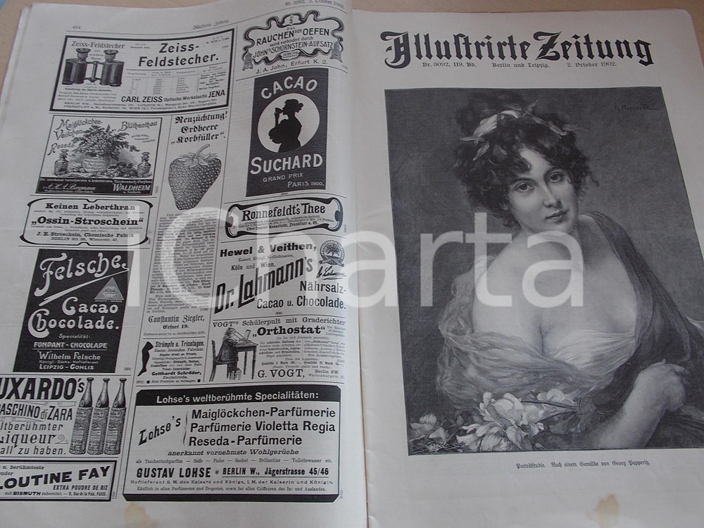 Giornale, rivista storica 1902 ILLUSTRIRTE ZEITUNG Gustav FRENSSEN Rivista ILLUSTRATA nÂ° 3092 1