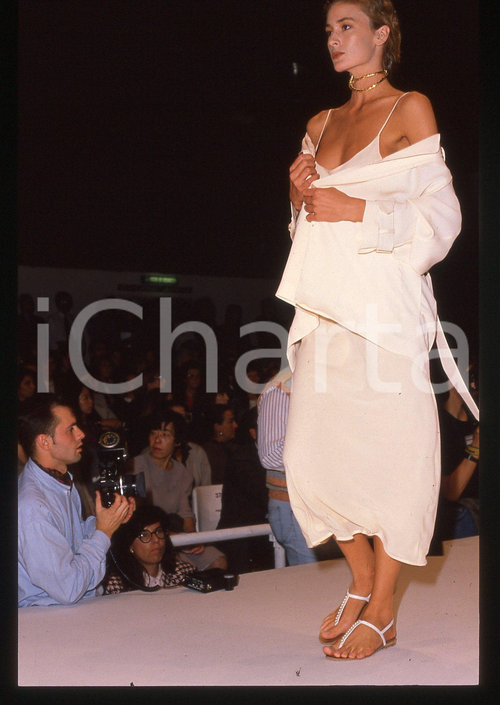 35mm vintage slide* 1990 ca MILANO Alberta FERRETTI Sfilata (8)