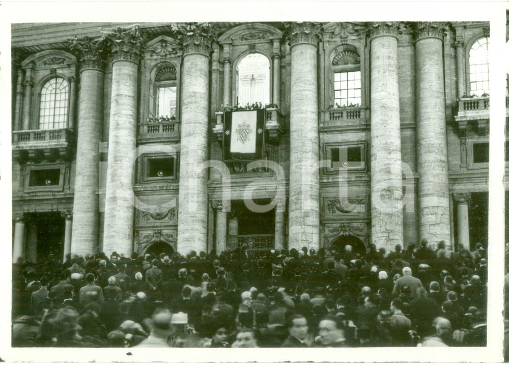 Fotografia d epoca originale 1939 ROMA LOGGIA VATICANA Pio XII pronuncia benedizione Urbi et Orbi Fotografia 1