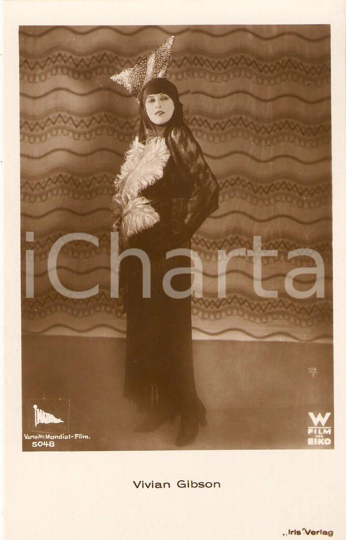 Cartolina originale da collezione 1935 ca CINEMA Attrice Vivian GIBSON indossa costume di scena Cartolina FP NV 1