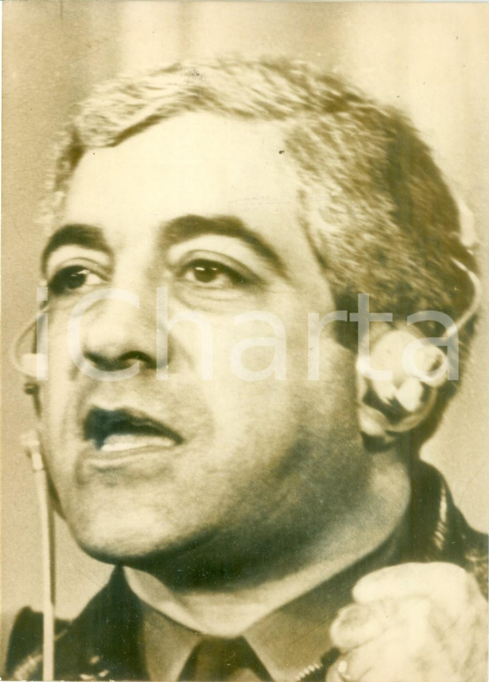 Fotografia d epoca originale 1975 LISBONA PORTOGALLO Generale Otelo Saraiva DE CARVALHO Foto bassa qualitÃ  1
