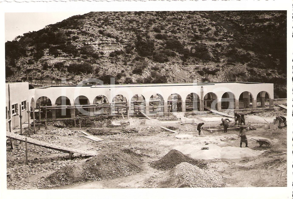 Fotografia d epoca originale 1939 ELATRUM LIBIA Costruzione nuovo mercato musulmano FOTOGRAFIA 1