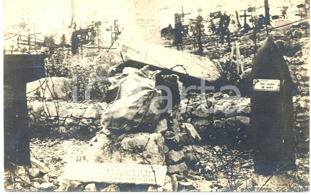 Cartolina originale da collezione 1930 ca REDIPUGLIA GO Cimitero militare Invitti III Armata Cartolina GHIRBA 1