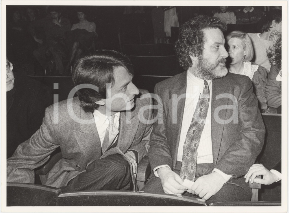 Fotografia d epoca originale 1985 COSTUME Claudio RINALDI Luca CORDERO DI MONTEZEMOLO Foto 24x18 cm 1