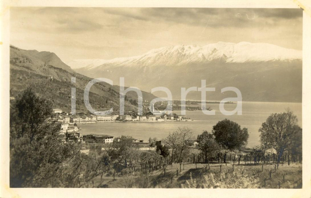 Cartolina originale da collezione 1930 ca LAGO DI GARDA Veduta paesi SALO' e GARDONE RIVIERA *Cartolina FP NV 1
