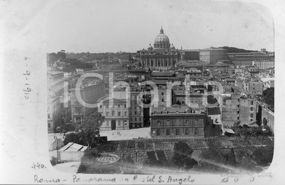 1910 ROMA Panorama da Castel Sant'Angelo * Fotocartolina