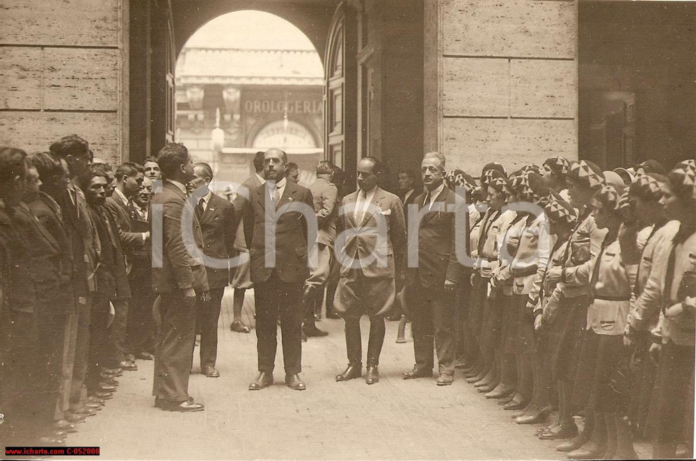 Fotografia d'epoca originale 1930 Roma, Giovanni Giuriati, dopolavoristi Benevento 1