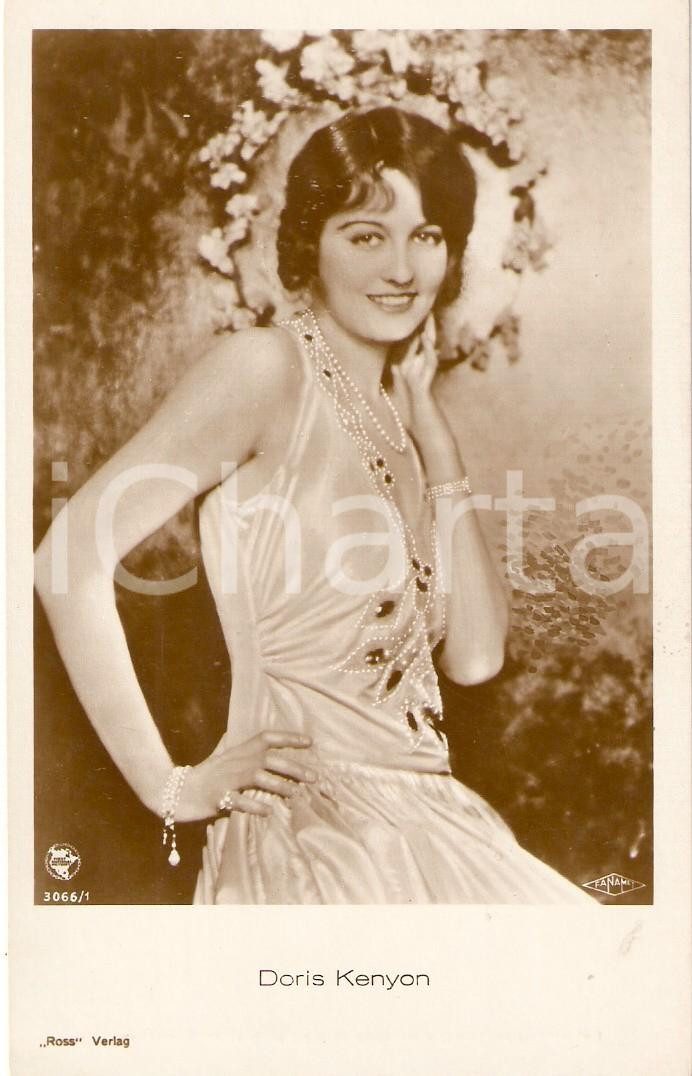 Cartolina originale da collezione 1930 ca CINEMA Actress Doris KENYON Portrait Cartolina FP NV 1