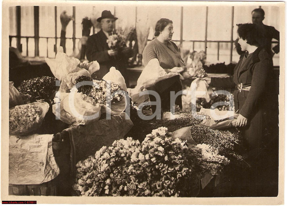 Fotografia d epoca originale 1937 Milano mercato ortofrutticolo Verziere VerzÃ¨e FOTO 1