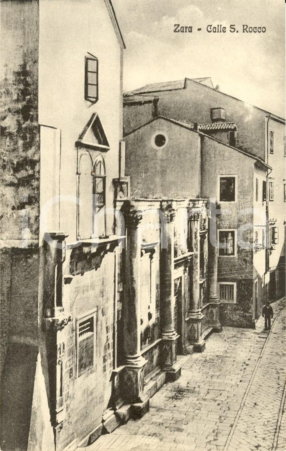 Cartolina originale da collezione 1930 ca ZARA / ZADAR (CROAZIA) Veduta del Colle SAN ROCCO *Cartolina ANIMATA FP 1