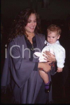 35mm vintage slide* 1991 CIAO WEEKEND actress Noelle BECK & daughter Forrest(18)