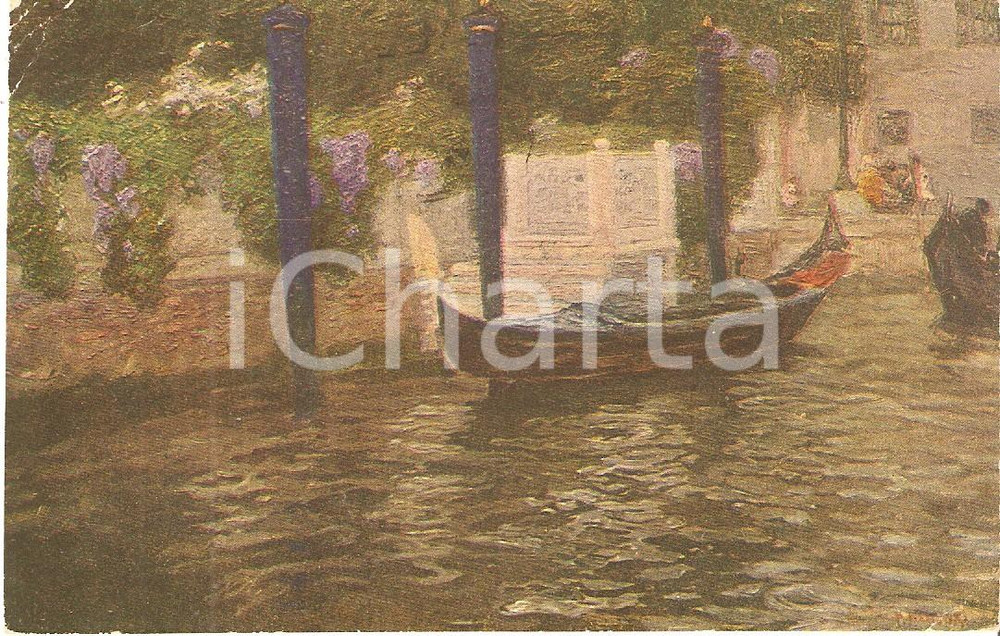 Cartolina originale da collezione 1934 Pietro FRAGIACOMO La glicina *Cartolina postale ILLUSTRATA FP VG 1