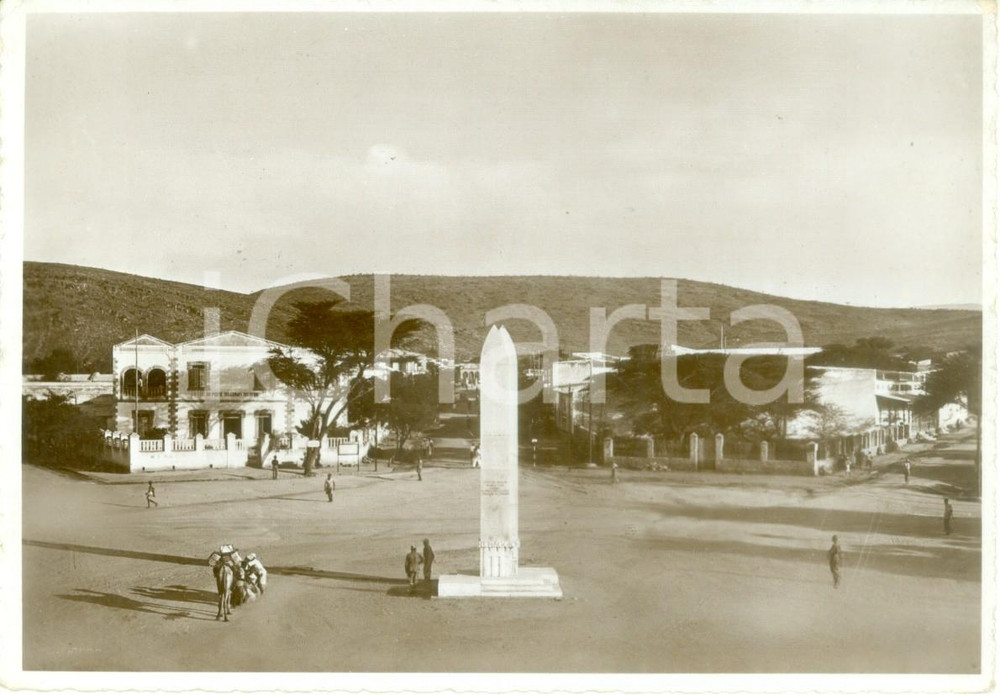 Cartolina originale da collezione 1937 DIRE DAUA ETIOPIA Piazzale della Stazione Ferroviaria Cartolina FG NV 1