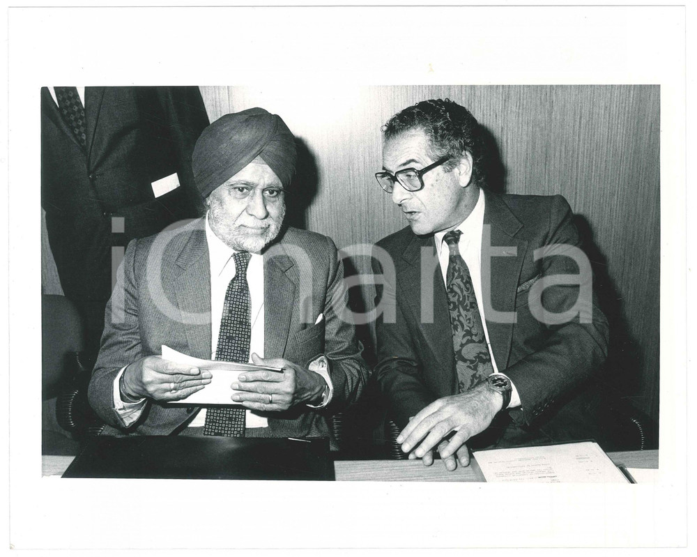 Fotografia d epoca originale 1985 ca ITALIA  Bishan Singh BEDI Giocatore di cricket  Foto 25x20 cm 3 1