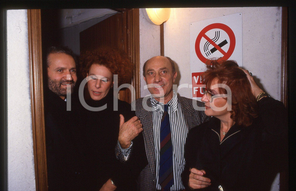 35mm vintage slide* 1990 ca ITALIA - COSTUME Gianni VERSACE Ornella VANONI 1