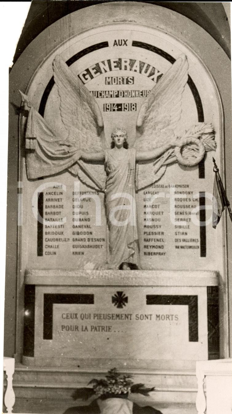 Fotografia d epoca originale 1920 ca PARIS Inaugurazione MÃ©morial aux GÃ©nÃ©raux Morts HOTEL DES INVALIDES Foto 1