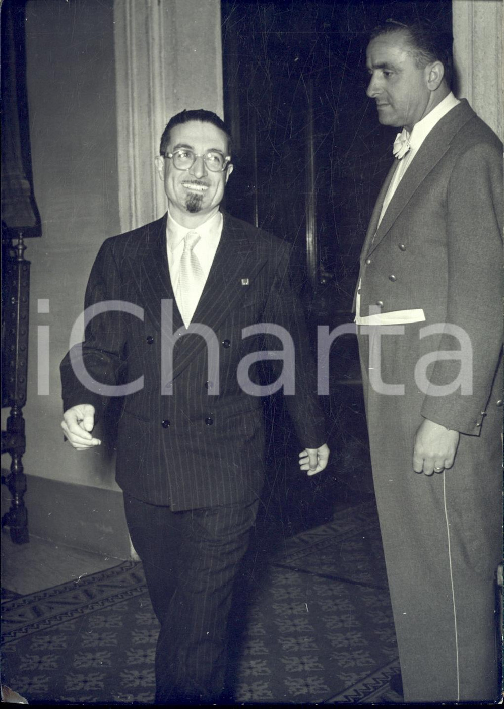 1953 ROMA Consultazioni al Quirinale - Arrivo dell'on. Giovanni ROBERTI ^Foto